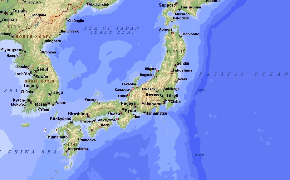 Mapa o portada de Japón